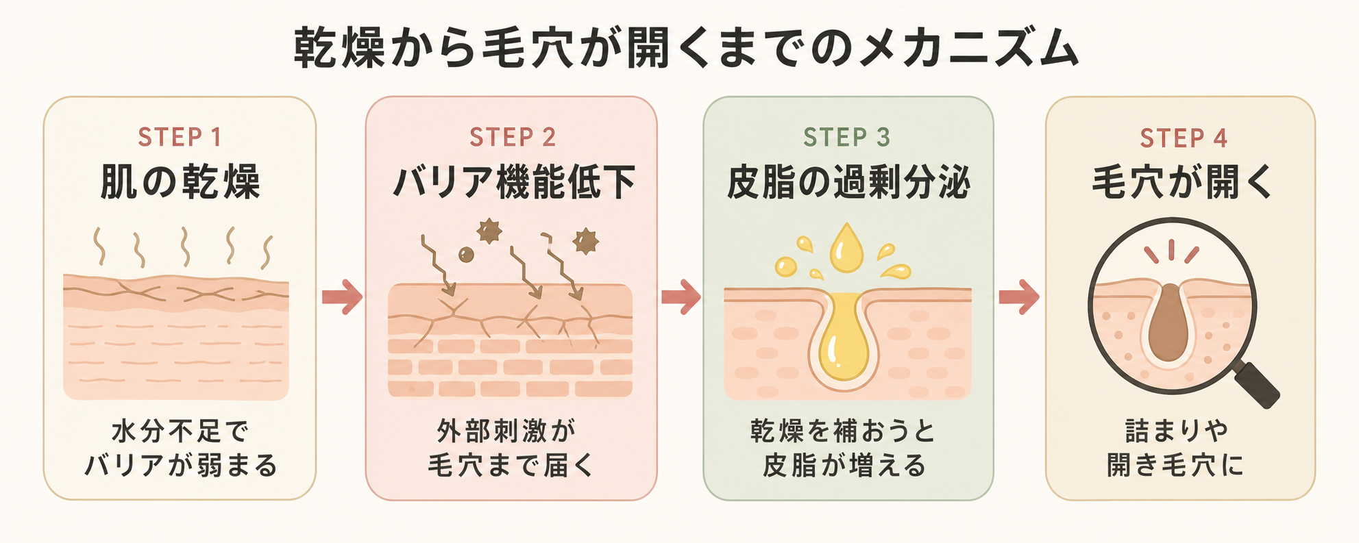 記事05_毛穴-開き-乾燥-原因-ケア_画像5-2_乾燥から毛穴が開く4ステップ.png