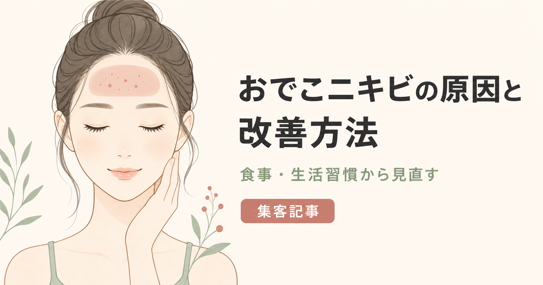 記事11_おでこニキビ-原因-食事-生活習慣